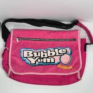 Bubble Yum Original Gum Pink Messenger Bag Candy Crossbody Shoulder Retro Rare